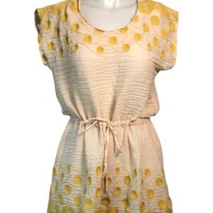 Yellow Polka Dot Midi Dress